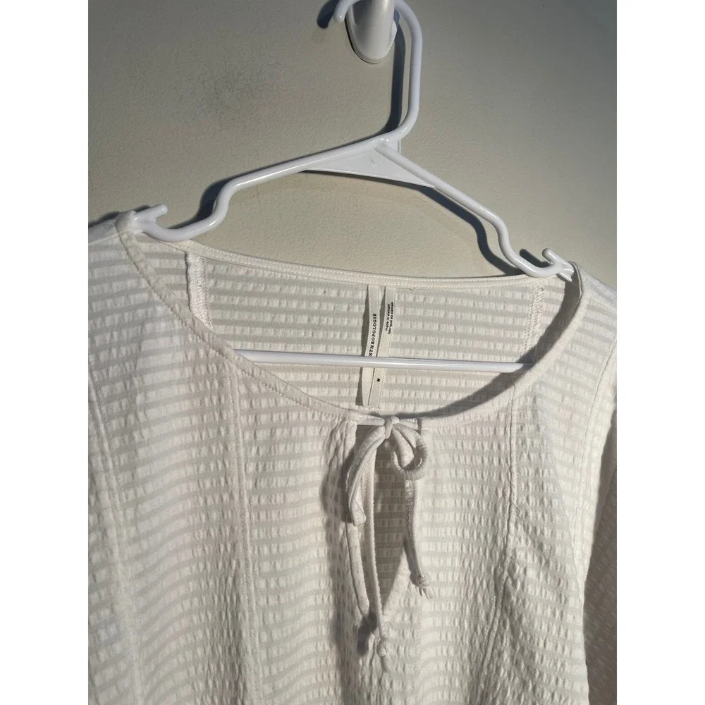Anthropologie Rebecca Dolman Sleeve Top in White Peasant‎ Cottagecore Bohemian